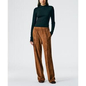 Tibi Ultrasuede Brown Polyester Scottie Jogger Size M